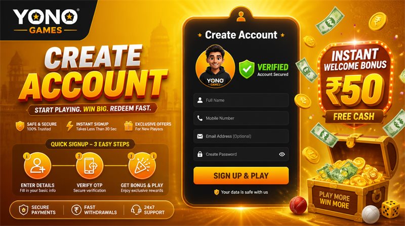 Yono Games Register Sign Up Bonus